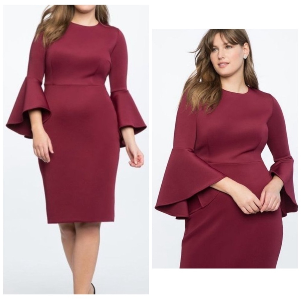 NWT Eloquii Flare Sleeve Scuba Dress Size 16